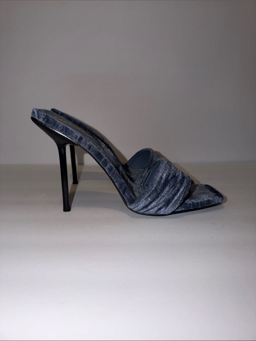 EGO Blue Velvet Stiletto Mule
